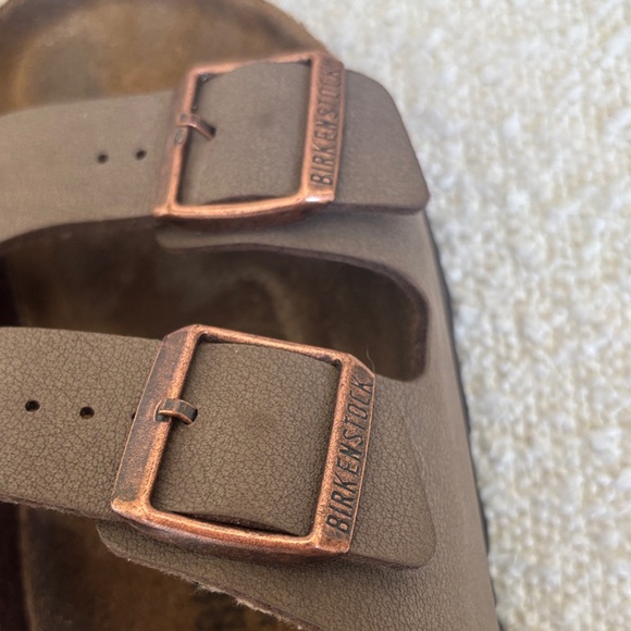 Birkenstock Taupe Double Buckle arizona Sandals 38 - Picture 7 of 8